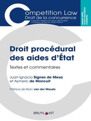 cover image of Droit procédural des aides d'État